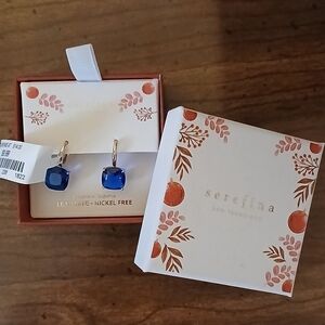 Serefina Blue Gold Earrings